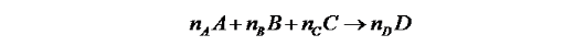Reaction equation